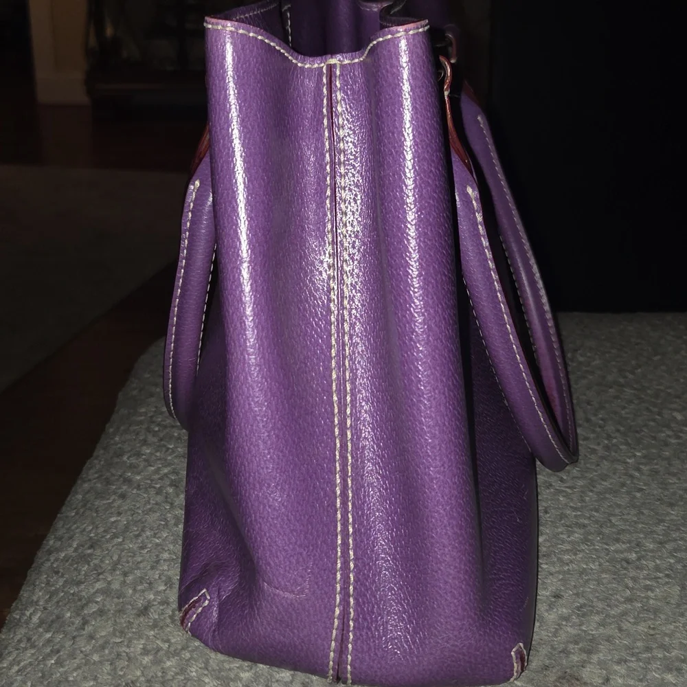Kate Spade Purple Pebbled Leather Tote - Picture 4 of 12